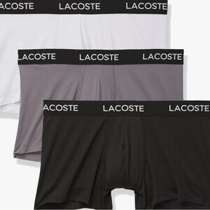Lacoste Men's Recycled Microfiber Ultra Dry Trunks, 3-Pack - Small